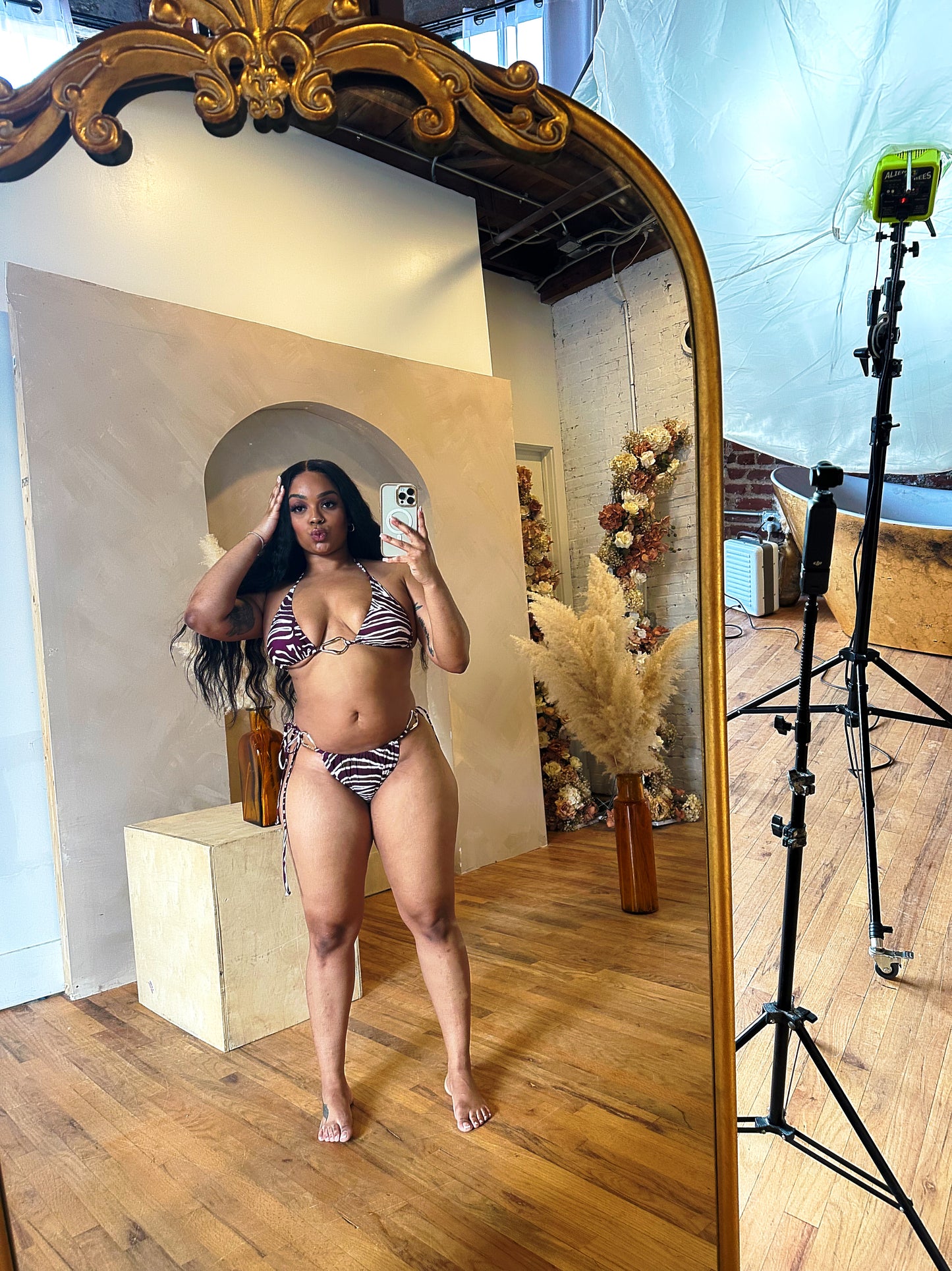 Wild Obsession Zebra Print Bikini Set