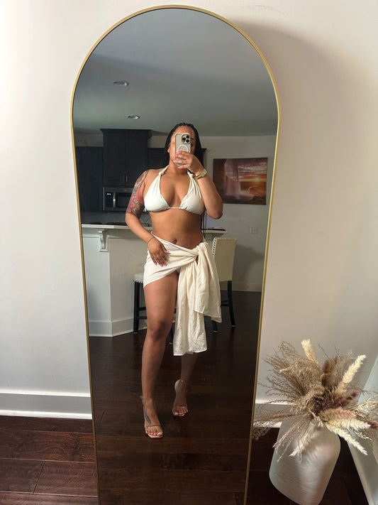 Breezy Elegance Swim Wrap – Nude