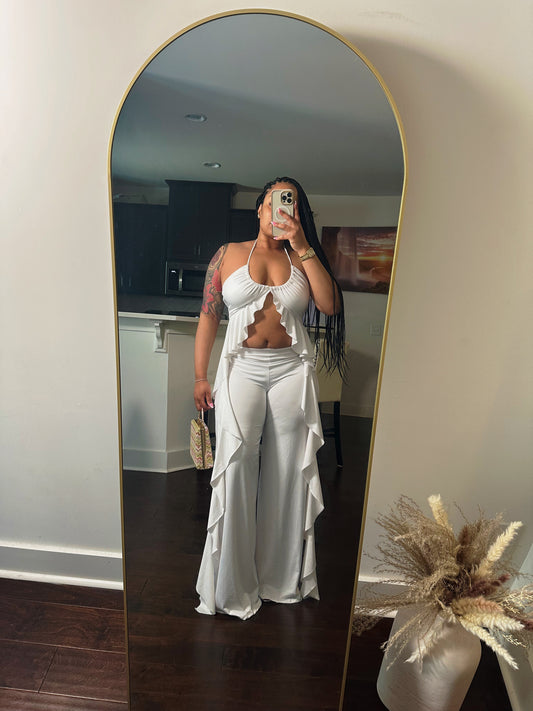 Angel Energy Ruffle Set – White